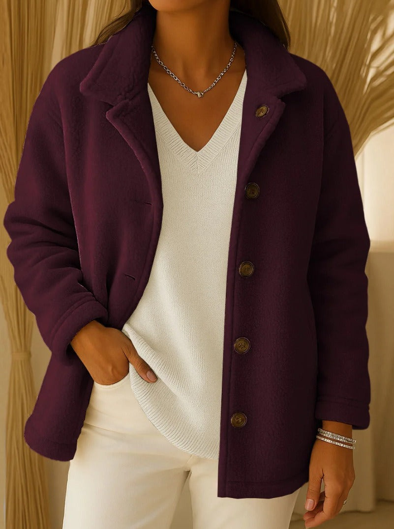 Damen Fleecejacke mit Knöpfen Norvielle
