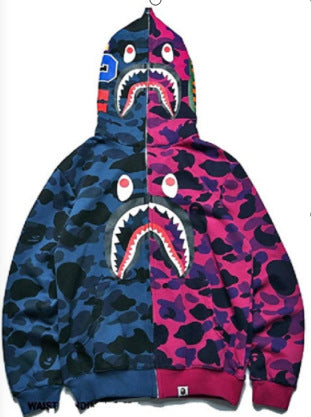 Damen Kapuzenjacke Camouflage Baumwollmischung