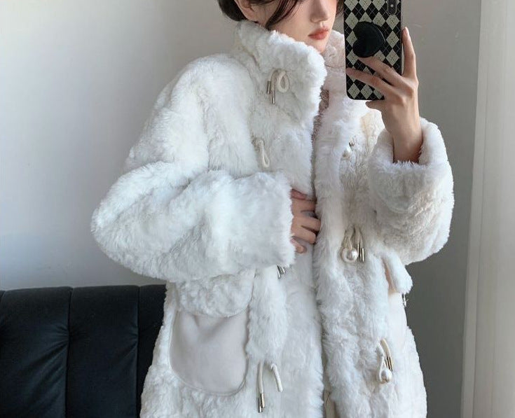 Damen Übergangsjacke Flausch Norvielle Dekorativ