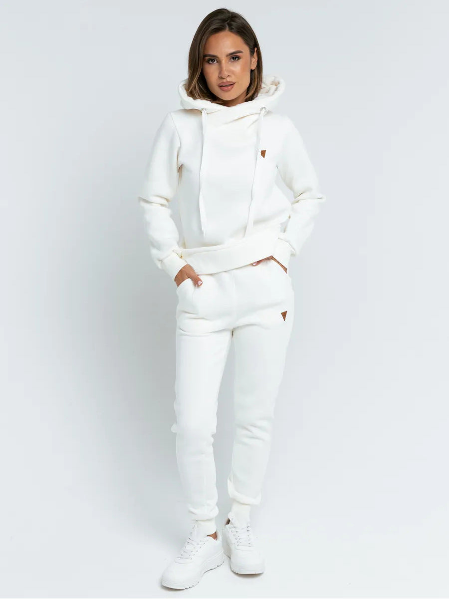 Damen Hoodie Jogginghosen Set Hochkragen Norvielle