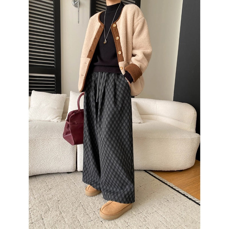 Damen Fleecejacke Kuschelig Knopfleiste Taschen