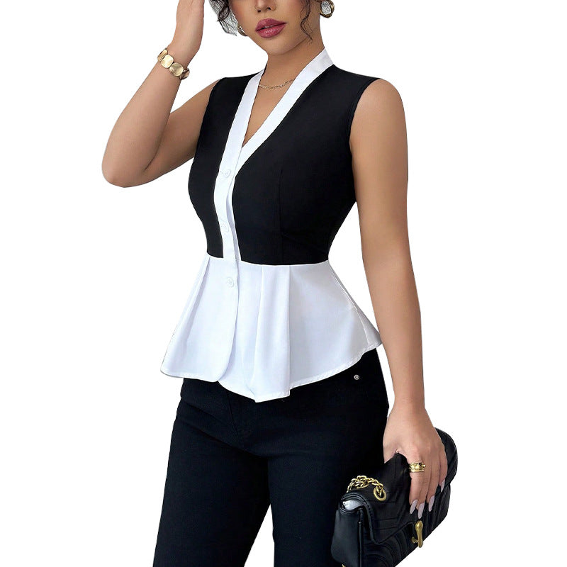 Damen Oberteil Peplum Design Norvielle