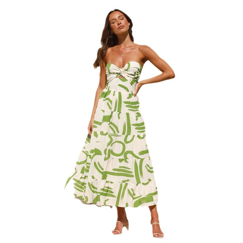 Damen Maxikleid Modern Drapierungen Lässiger Schnitt