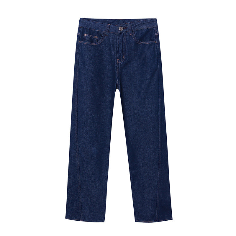 Damen Weite Jeanshose Hochwerder Damenjeans Elegant