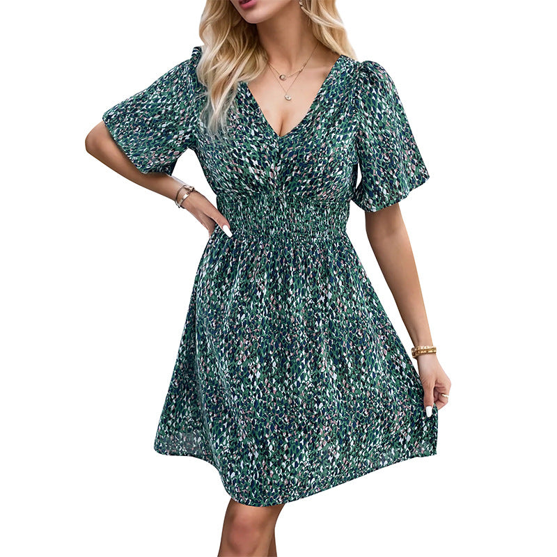 Damen Freizeitkleid Voluminöse Ärmel Elegante Taillierung Norvielle