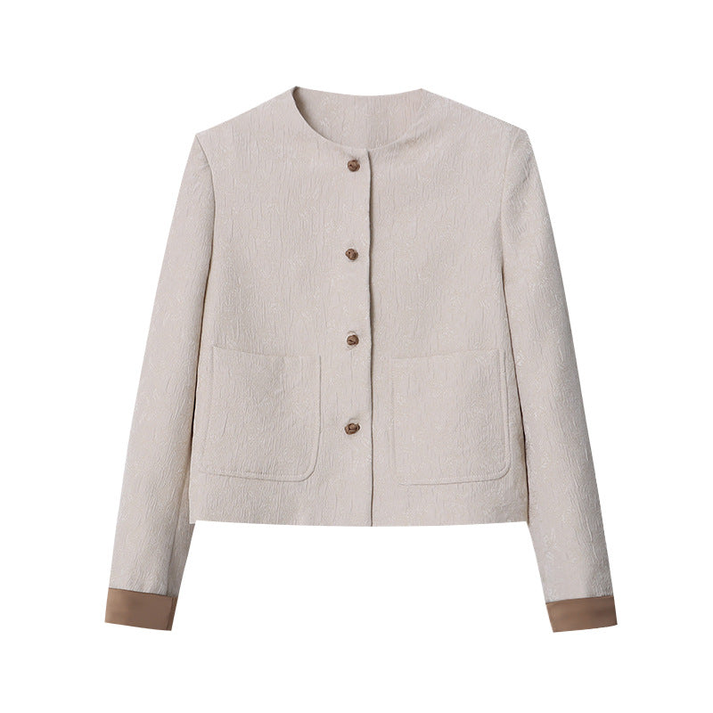 Damen Blazer Elegant Kurz Dekorative Knöpfe