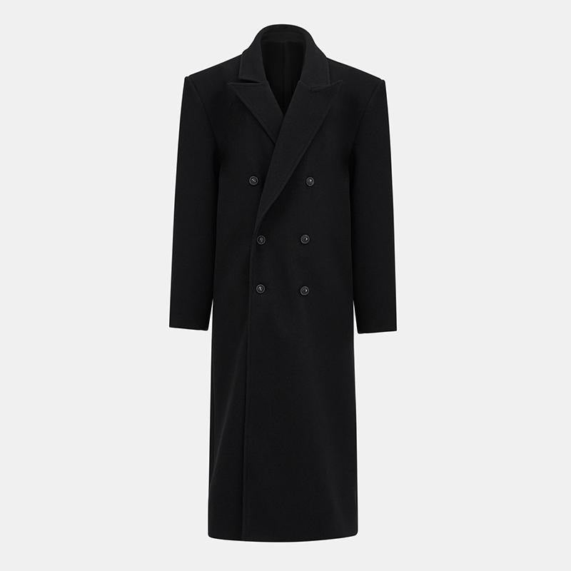 Damen Doppelreiher Wollmantel Elegantes Design