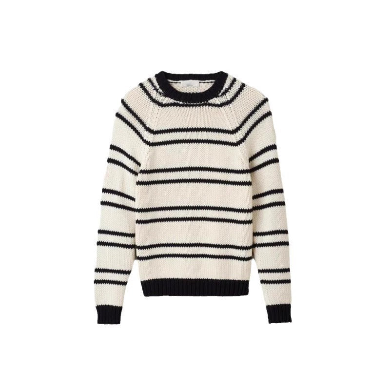 Damen Streifenpullover Grobstrick Norvielle