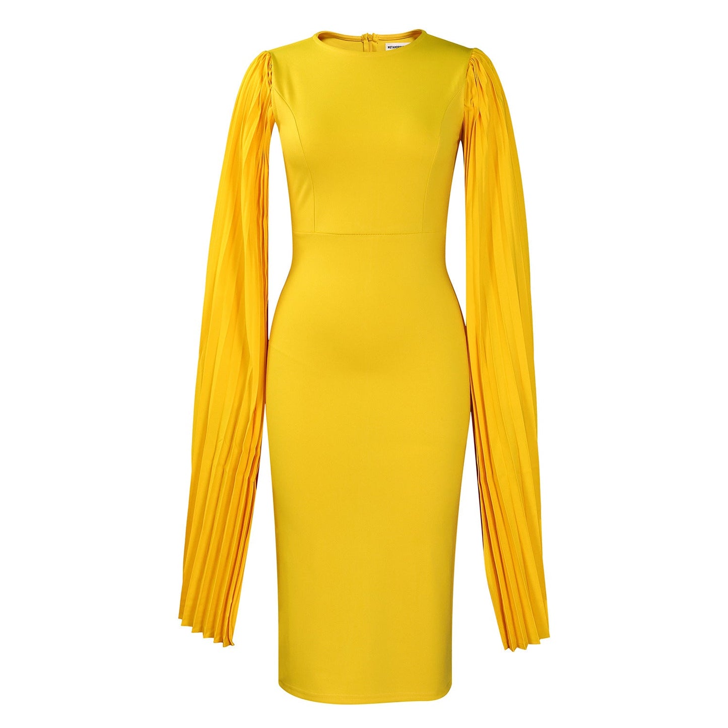 Damen Etui-Kleid Plisseefaltenärmel Eleganter Schnitt Norvielle