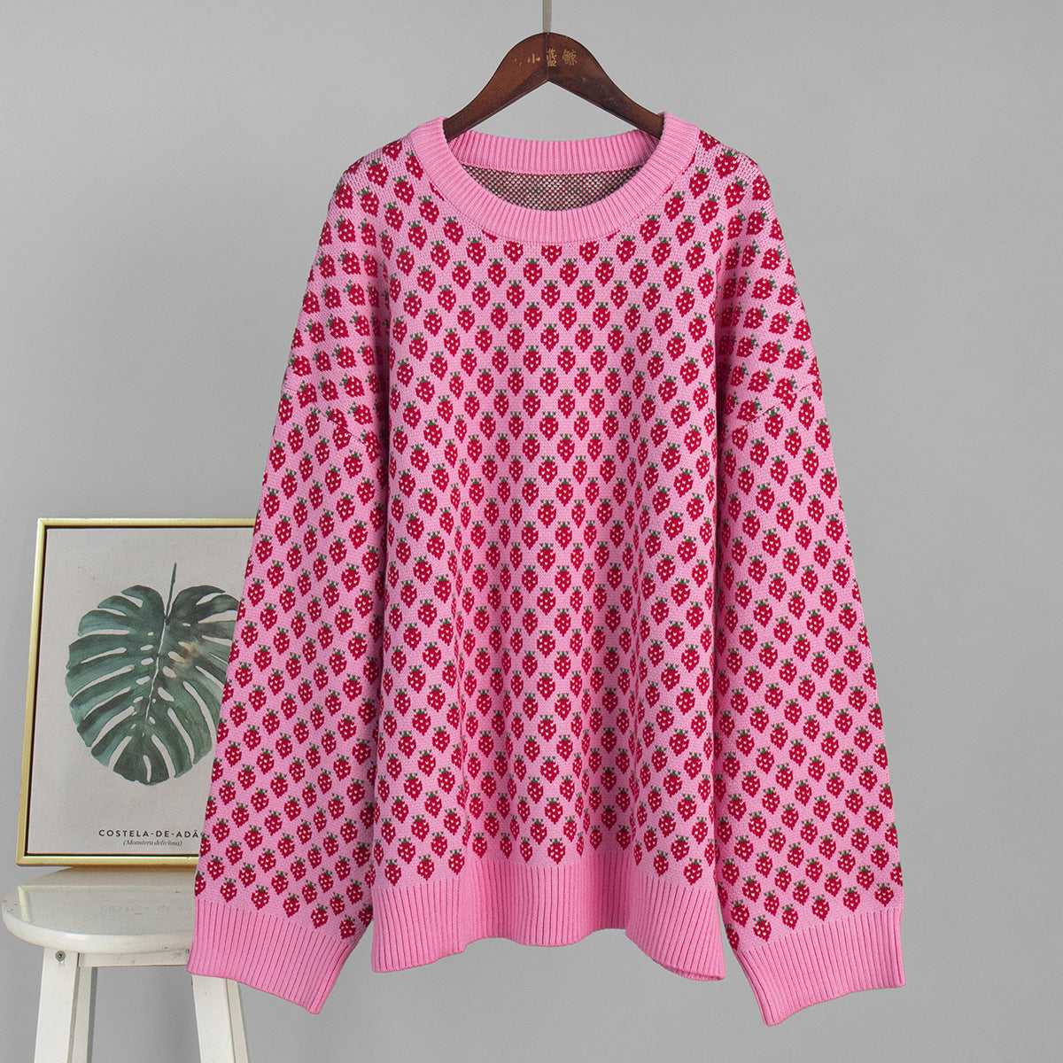 Damen Oversized Pullover Floralmuster Norvielle