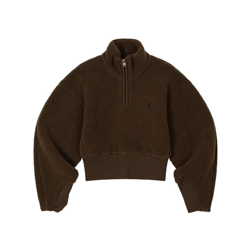 Damen Halbgeschlossener Pullover Kuschelig Norvielle