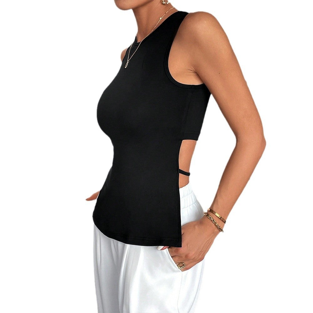 Damen Sporttanktop Mit Cut-Out Norvielle