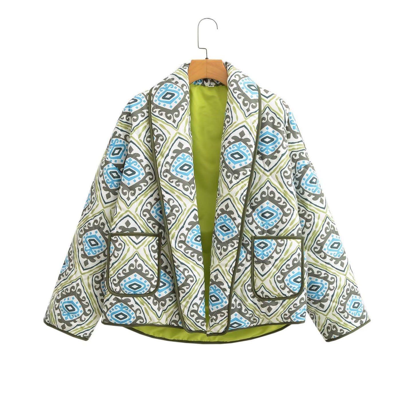 Damen Blazerjacke Geometrisches Muster