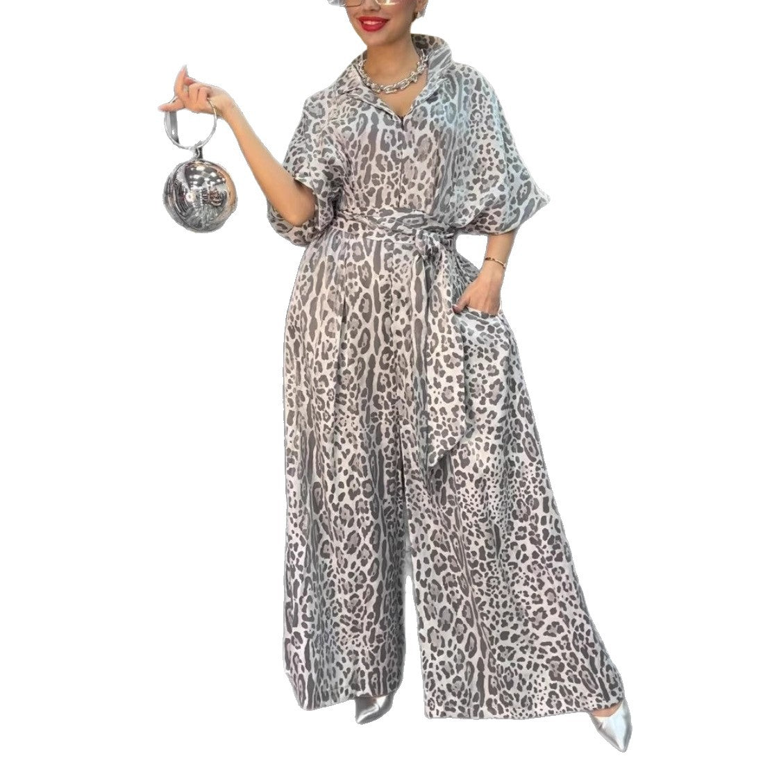 Damen Jumpsuit Weites Bein Floralmuster Norvielle