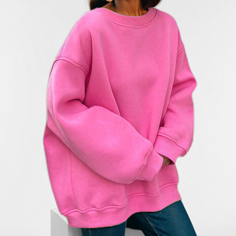 Damen Oversized Sweatshirt Weiter Schnitt Lässig Norvielle