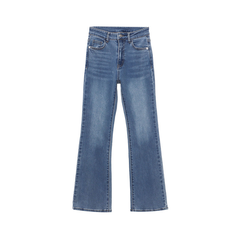 Damen High-Waist Jeans Leicht Ausgestellt Norvielle