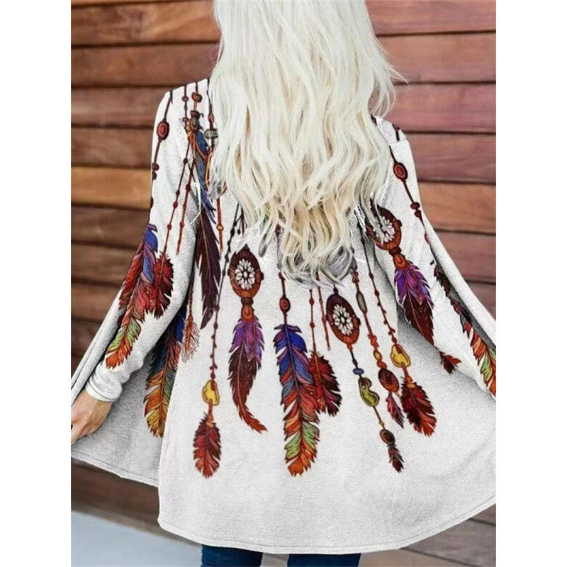 Damen Kapuzenpullover Weit Norvielle Bunt
