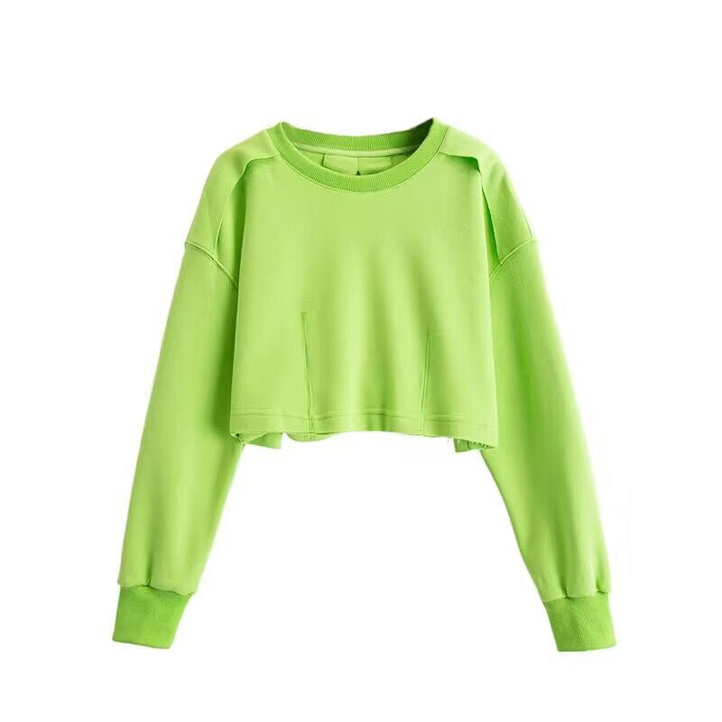 Damen Cropped Pullover Trendig Norvielle