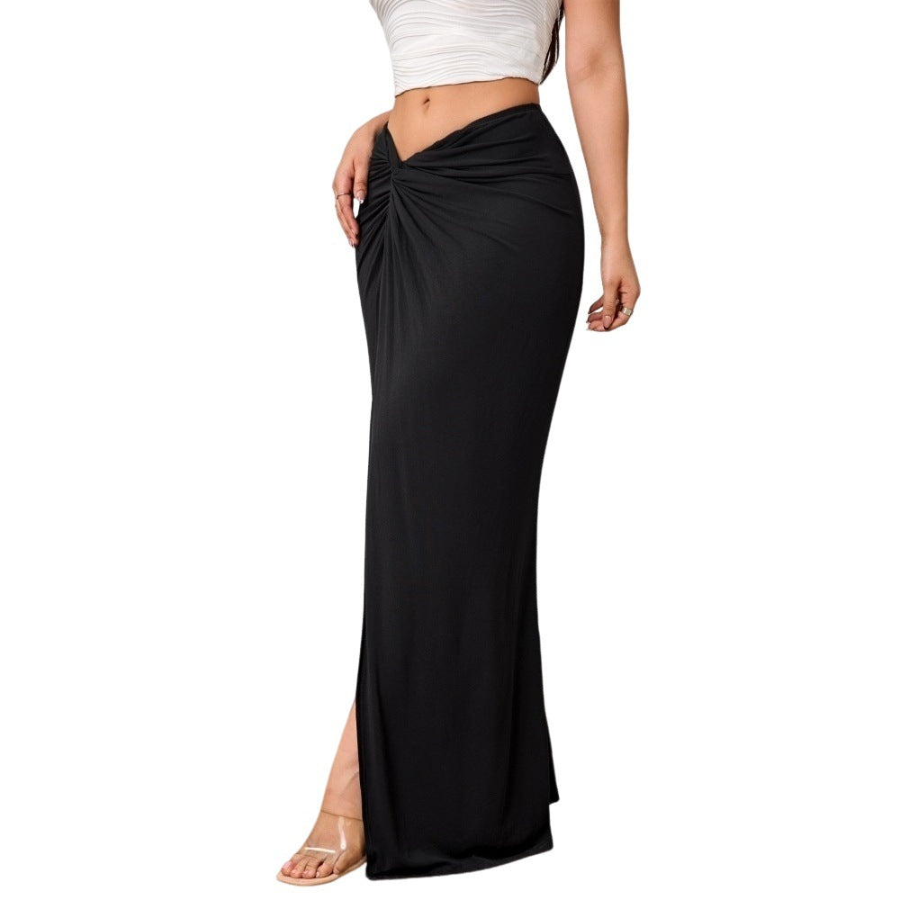 Damen Maxirock Elegantes Design Hochschlitz Norvielle