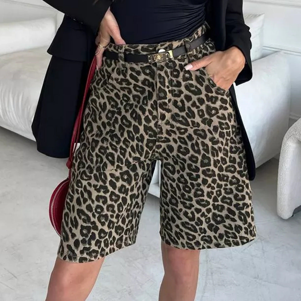 Damen Leoparden-Shorts Norvielle