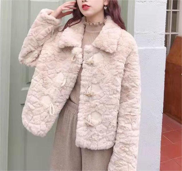 Damen Kunstfelljacke Elegantes Design schicker Kragen