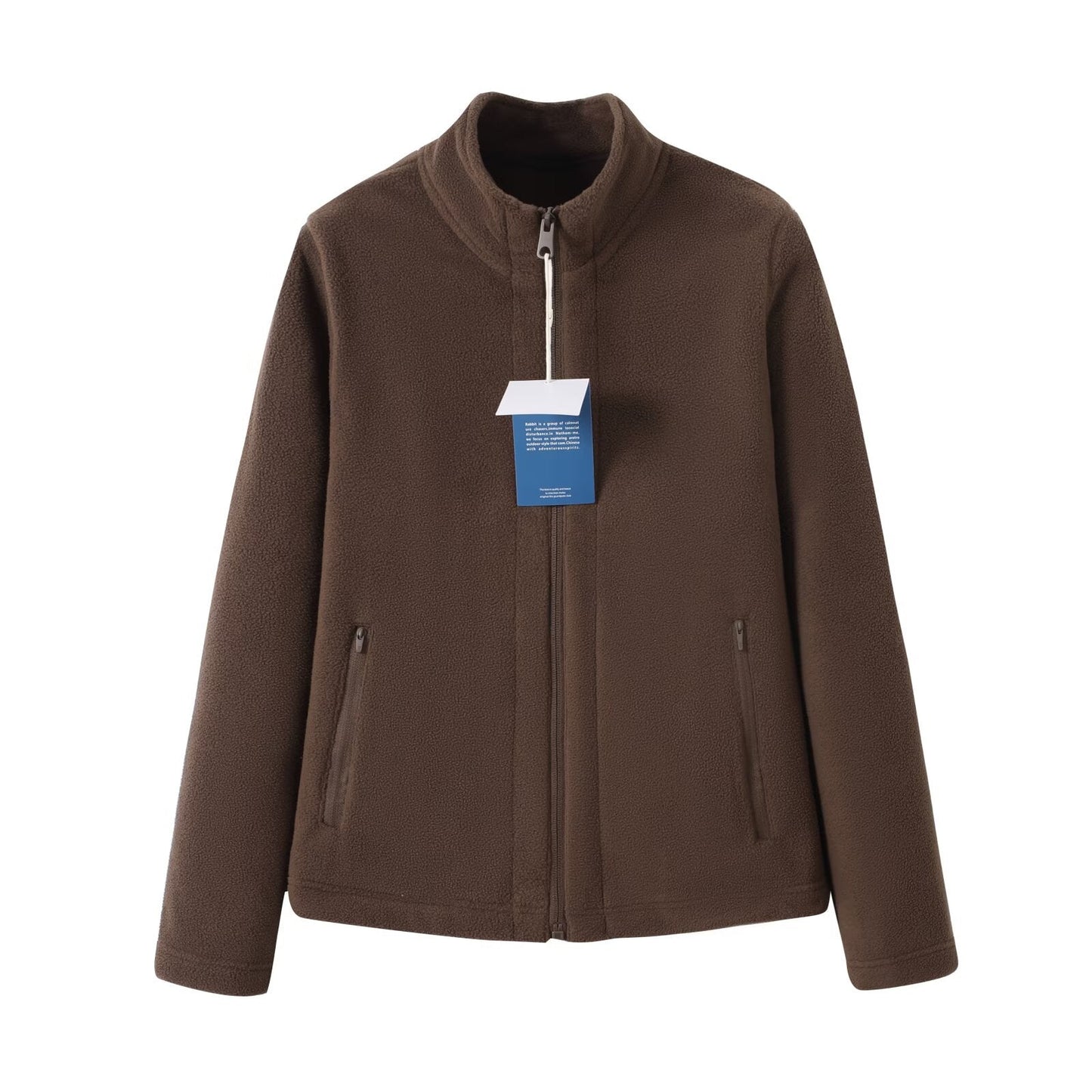 Damen Fleecejacke Hochkragen Reißverschlusstaschen Norvielle