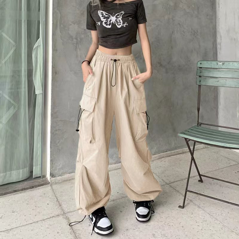 Damen Cargo-Hose aus Baumwolle mit Taschen Beige