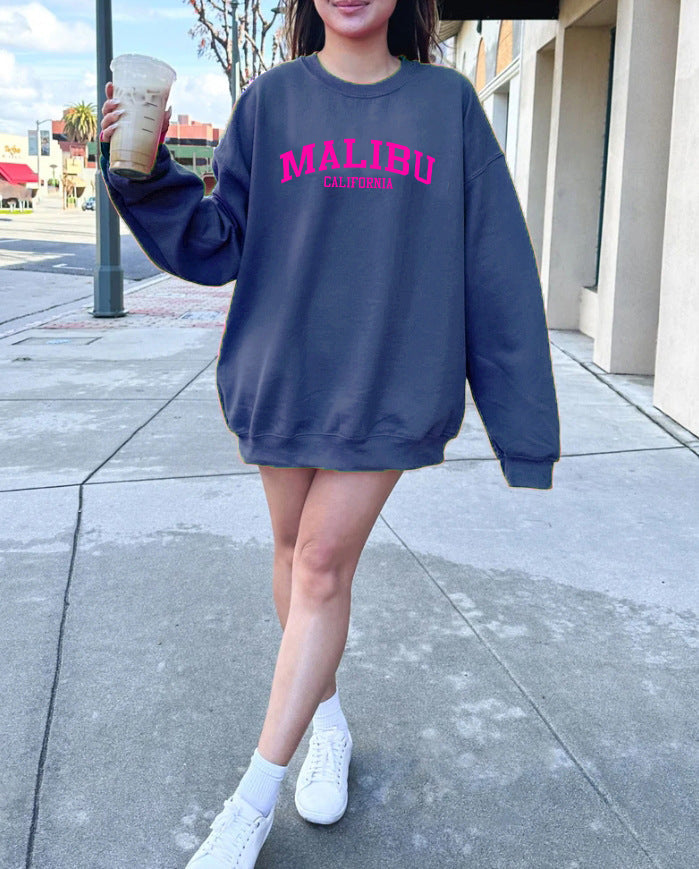 Damen Sweatshirt Weiches Material Norvielle California-Logo