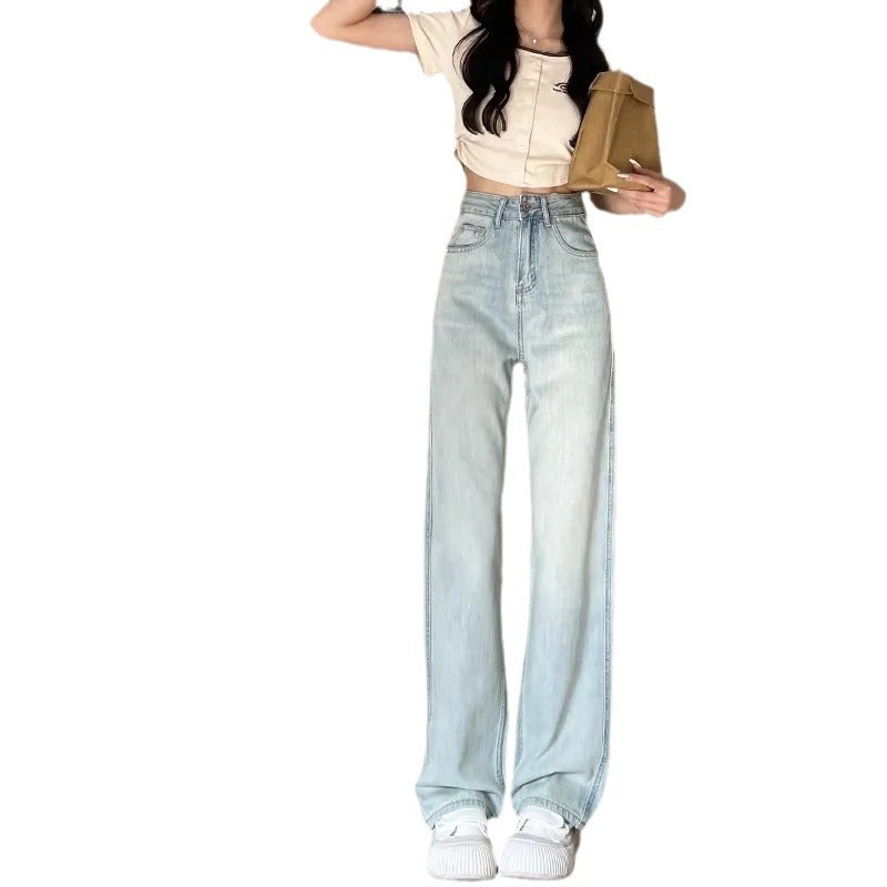 Damen High-Waist Jeans Weite Passform Bequem Norvielle