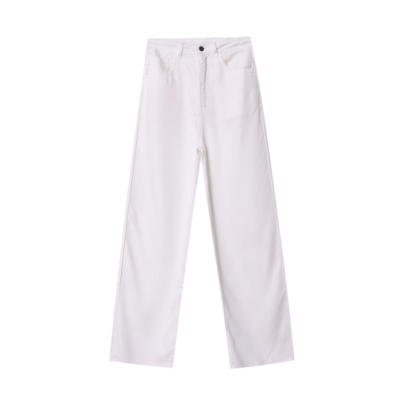 Damen High-Waist-Jeans Weite Bein Norvielle