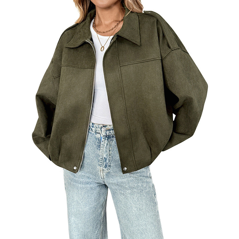 Damen Oversized-Jacke Hochwertiges Material Großzügig