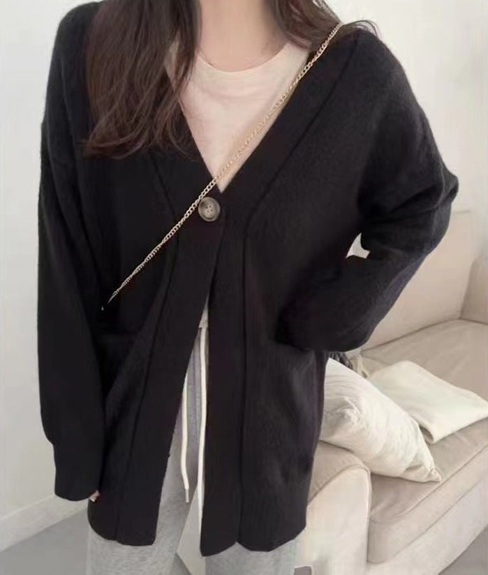 Damen Strickjacke Großes Modell Mit Taschen Norvielle