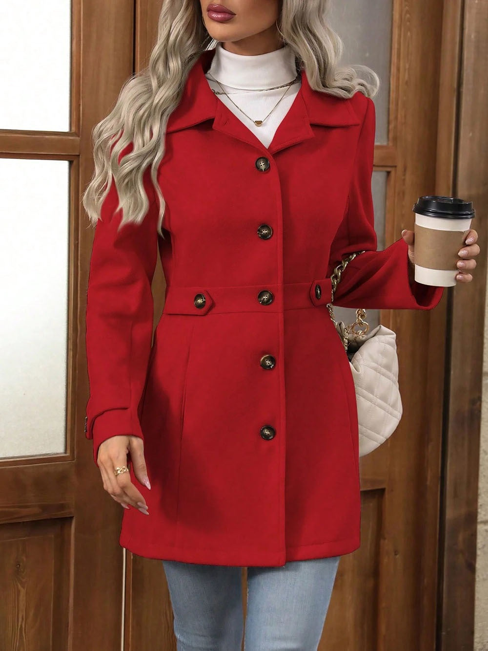 Damen Trenchcoat mit Gürtel Norvielle