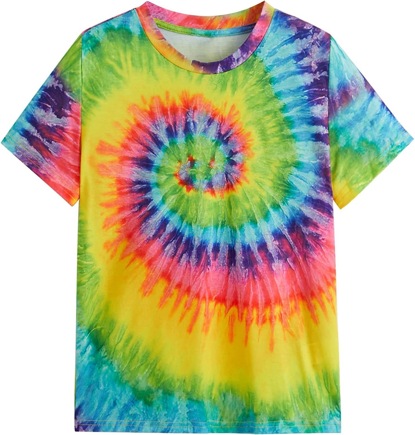 Damen Tie-Dye T-Shirt Baumwolle Bunt