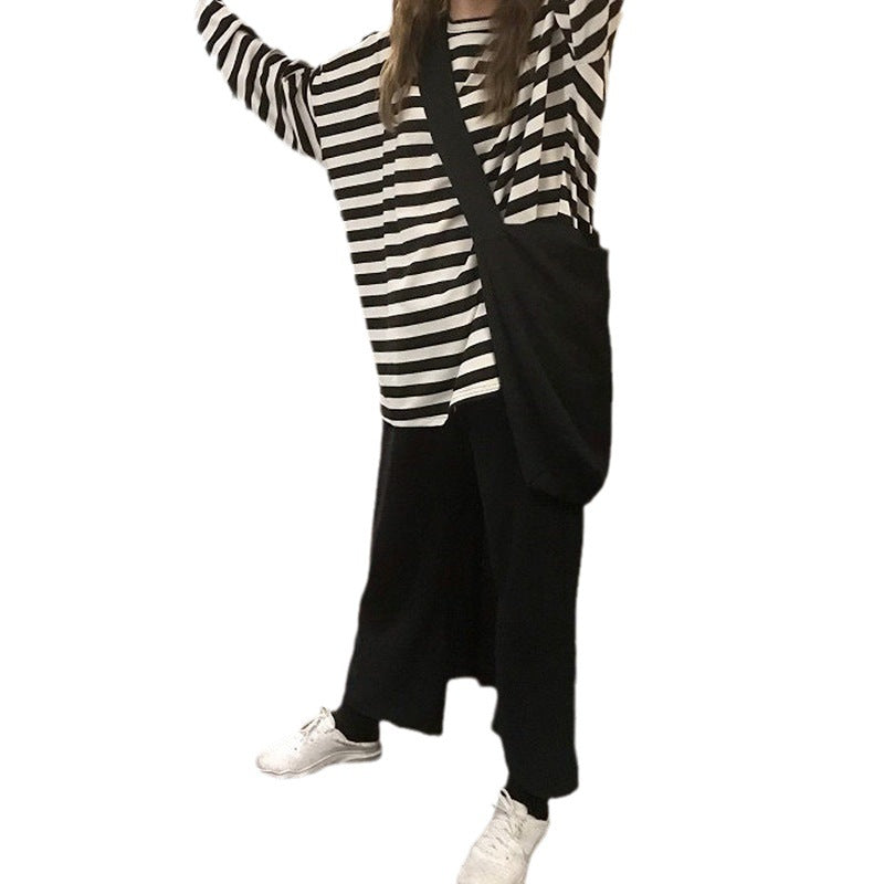 Damen Langarmshirt Streifen Weite Passform Norvielle