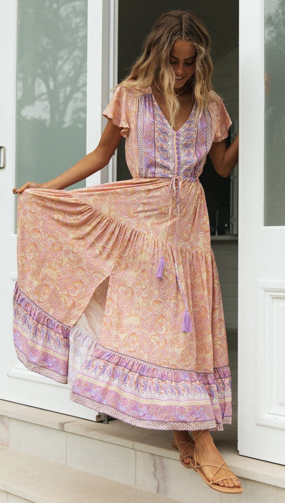 Damen Sommerkleid Luftig Elastisch Mit Volantärmeln Norvielle