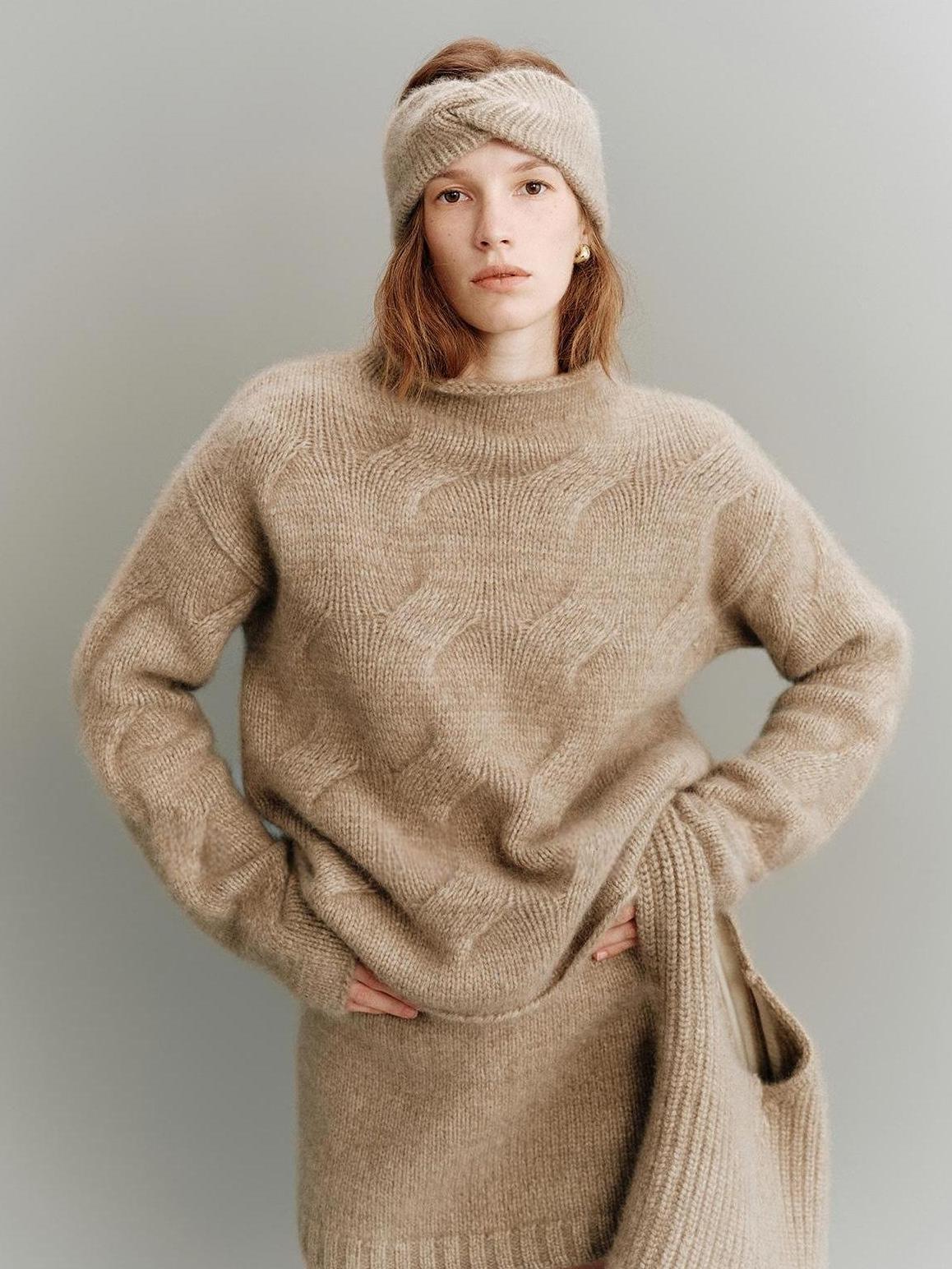 Damen Oversized-Pullover Mohair Norvielle Kuschelig