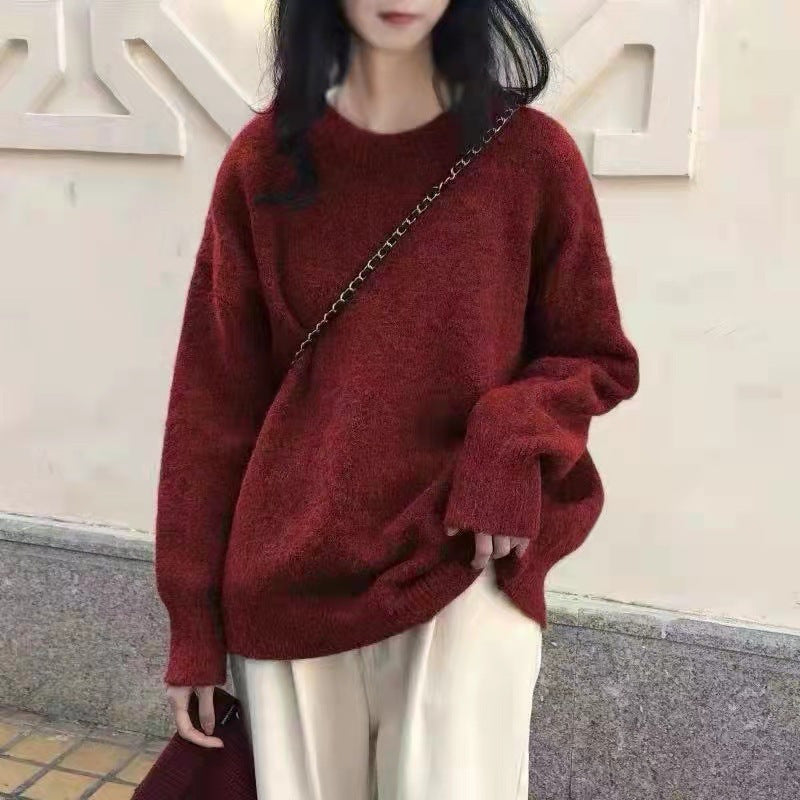 Damen Oversized Strickpullover Rippdetails Norvielle