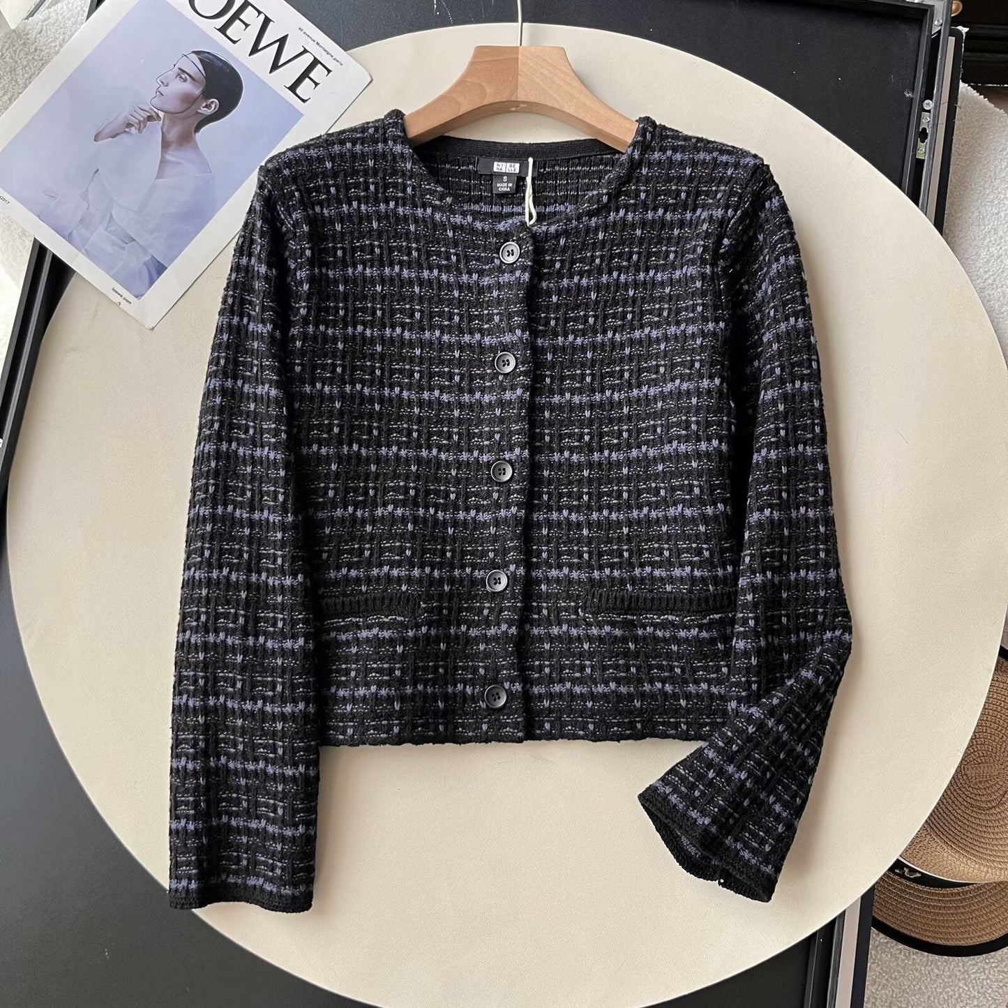 Damen Strickcardigan Strukturiertes Muster Norvielle