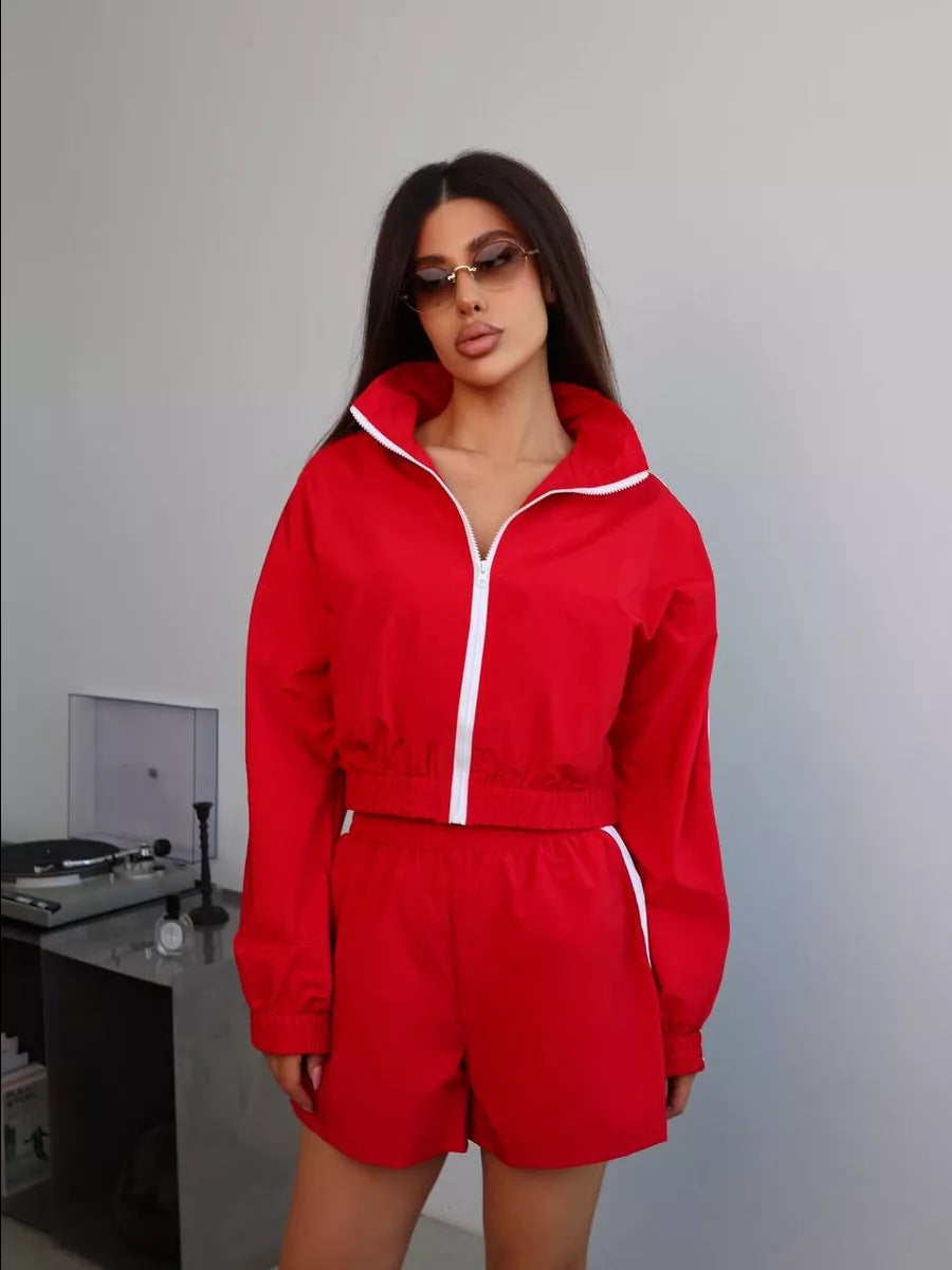 Damen Sportset Kurzjacke Shorts Norvielle