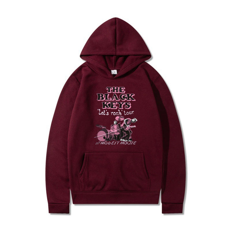 Damen Kapuzenpullover Rockband-Design Komfortpassform