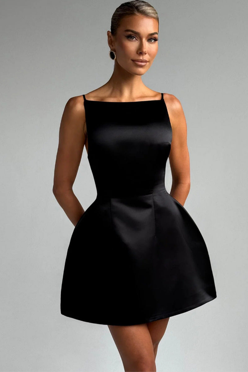 Damen Cocktailkleid A-Linie Elegant Tailliert Norvielle