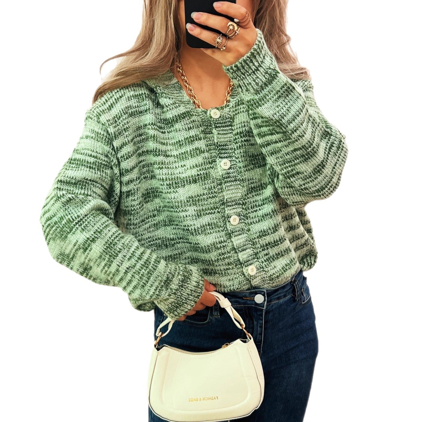Damen Cardigan Gestrickt Bunt Norvielle