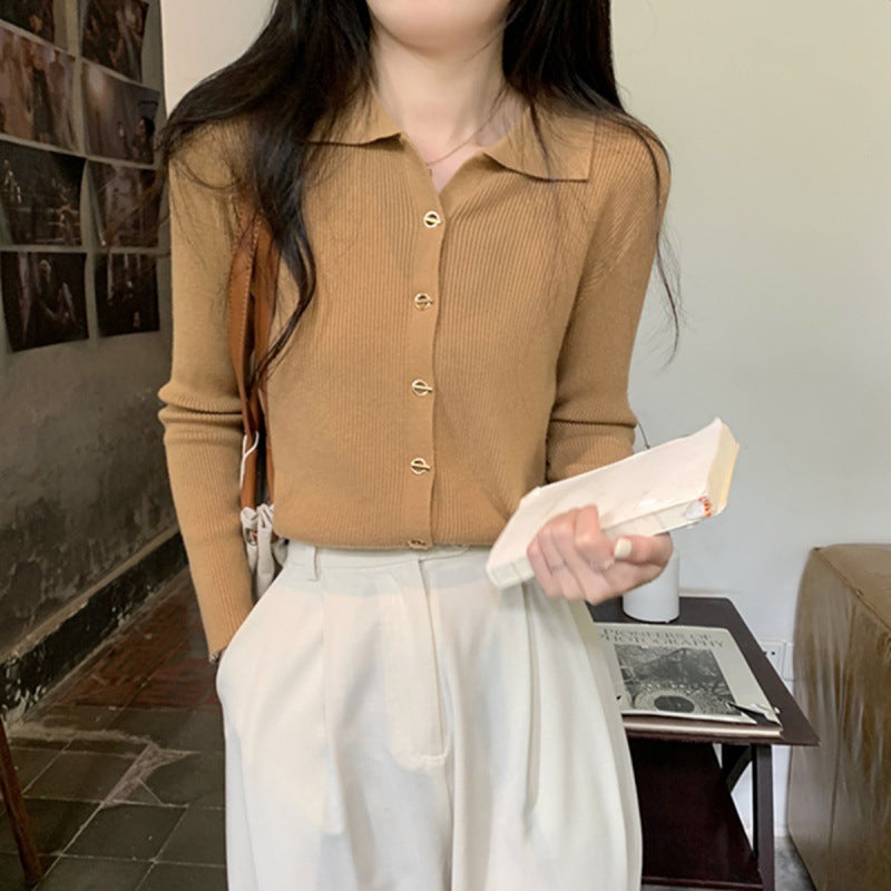 Damen Strickpullover mit Knöpfen und Rippmuster Fein Norvielle