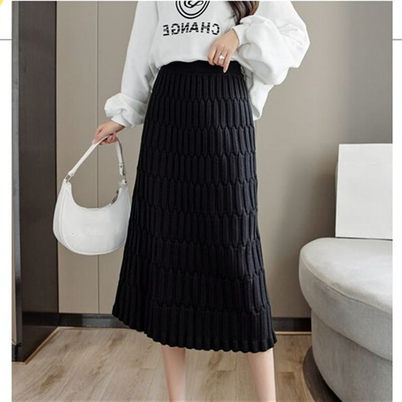 Damen Strickhose Strukturiert Weit Norvielle