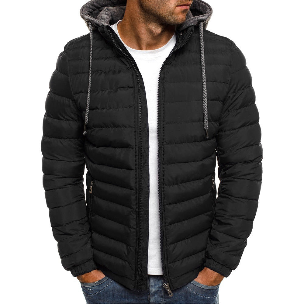 Herren Übergangsjacke Gesteppt Kapuze Sportlich Norvielle