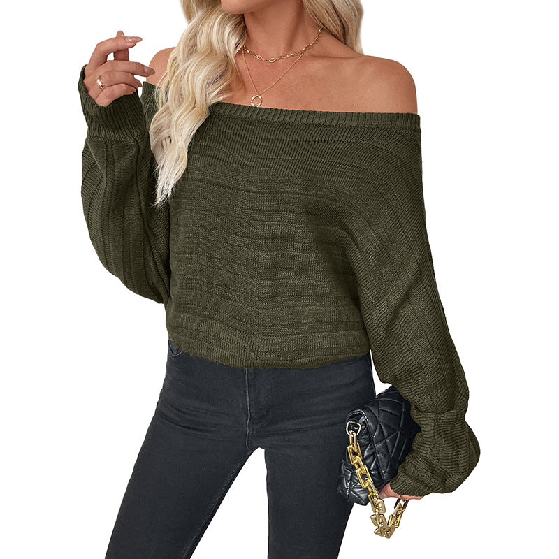 Damen Off-Shoulder Pullover Norvielle Strick