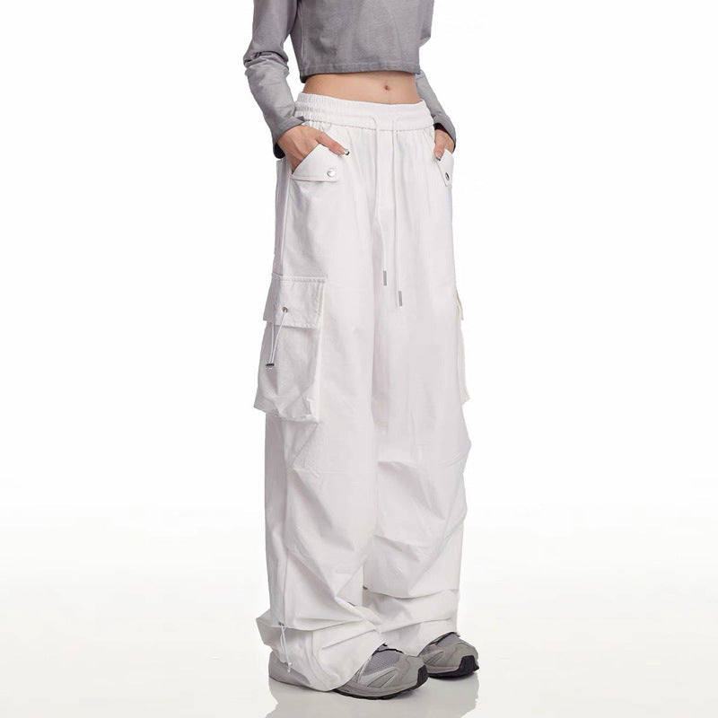 Damen Cargo-Hose Mit Seitentaschen Verstellbarer Bund Norvielle