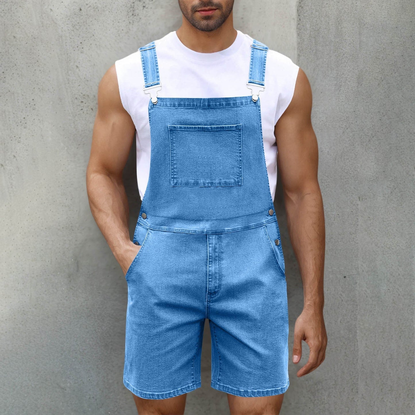 Herren Denim-Latzhose Lässig