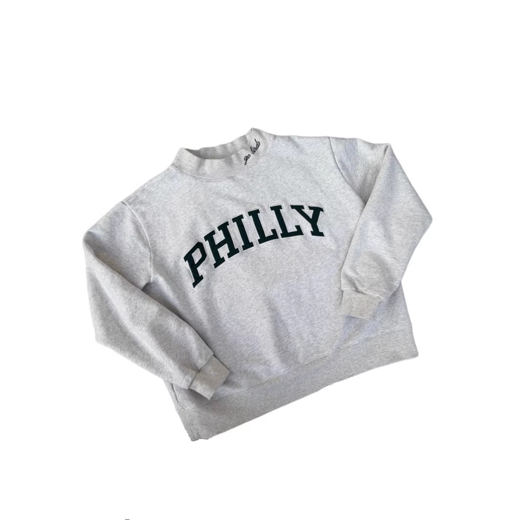 Damen Oversized Sweatshirt mit Schriftzug Groß